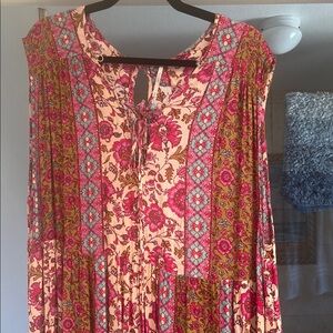 Free People Hanalei Bay Floral Bohemian Dress